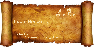 Luda Norbert névjegykártya